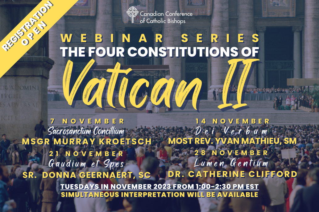 Besuche die Webinare "Die vier Konstitutionen des Zweiten Vatikanischen Konzils" zur Vorbereitung auf das Jubiläum