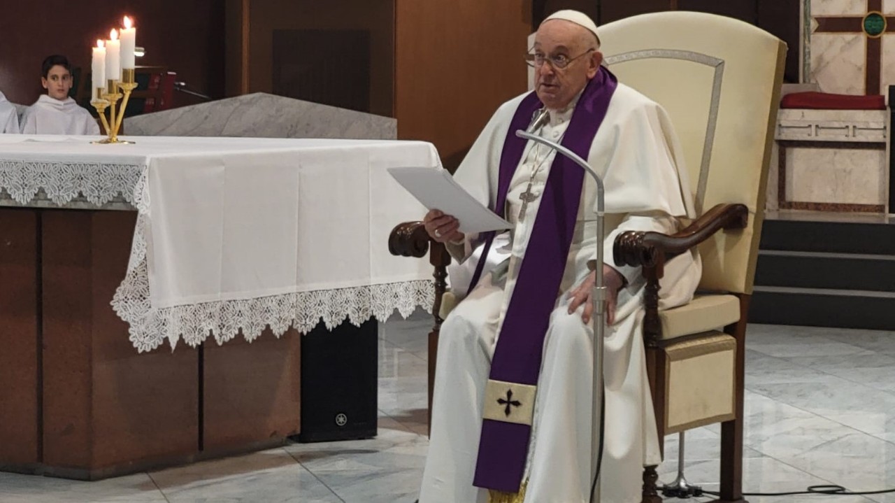 Photo caption: Pope Francis at the 24 Hours for the Lord liturgy