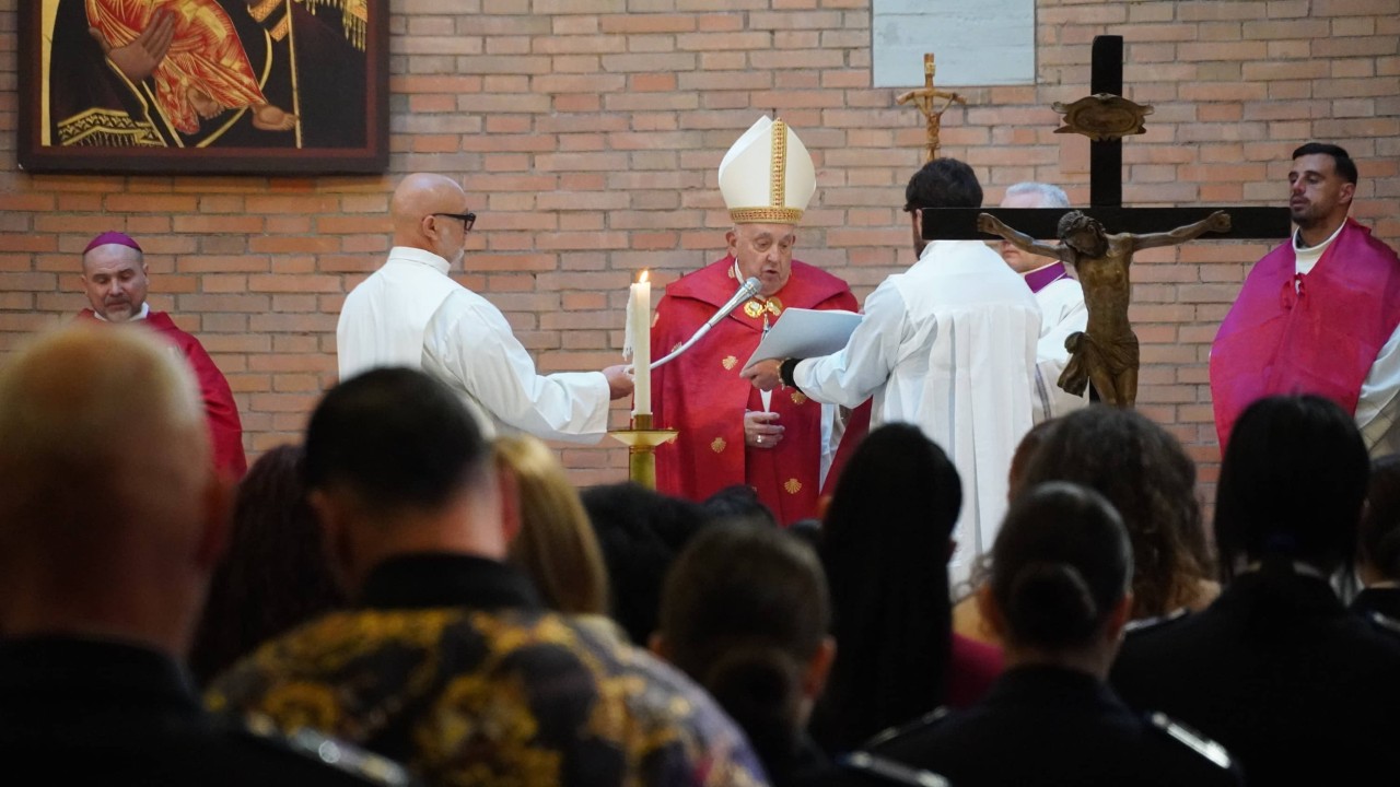 Papa Francisco na Celebração Eucarística na Capela de Rebibbia