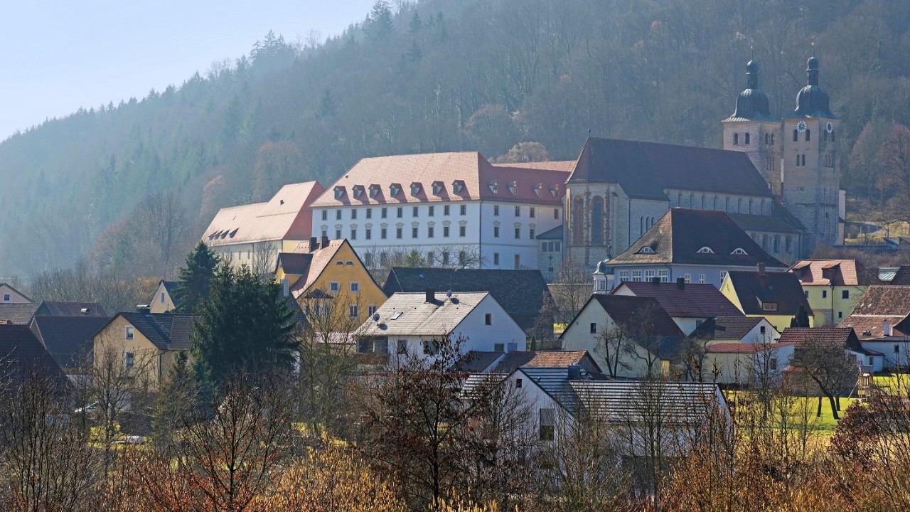 caption: Plankstetten Abbey in Bavaria