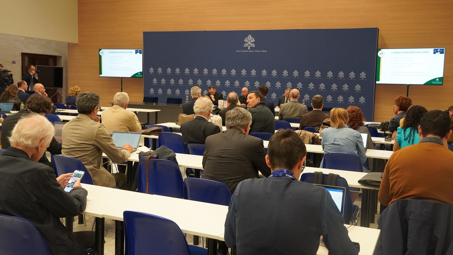 Journalists at a press conference