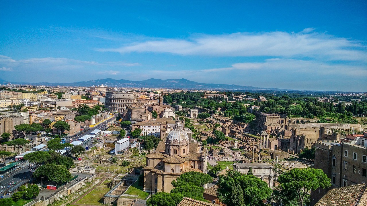 Image of Rome seen from above