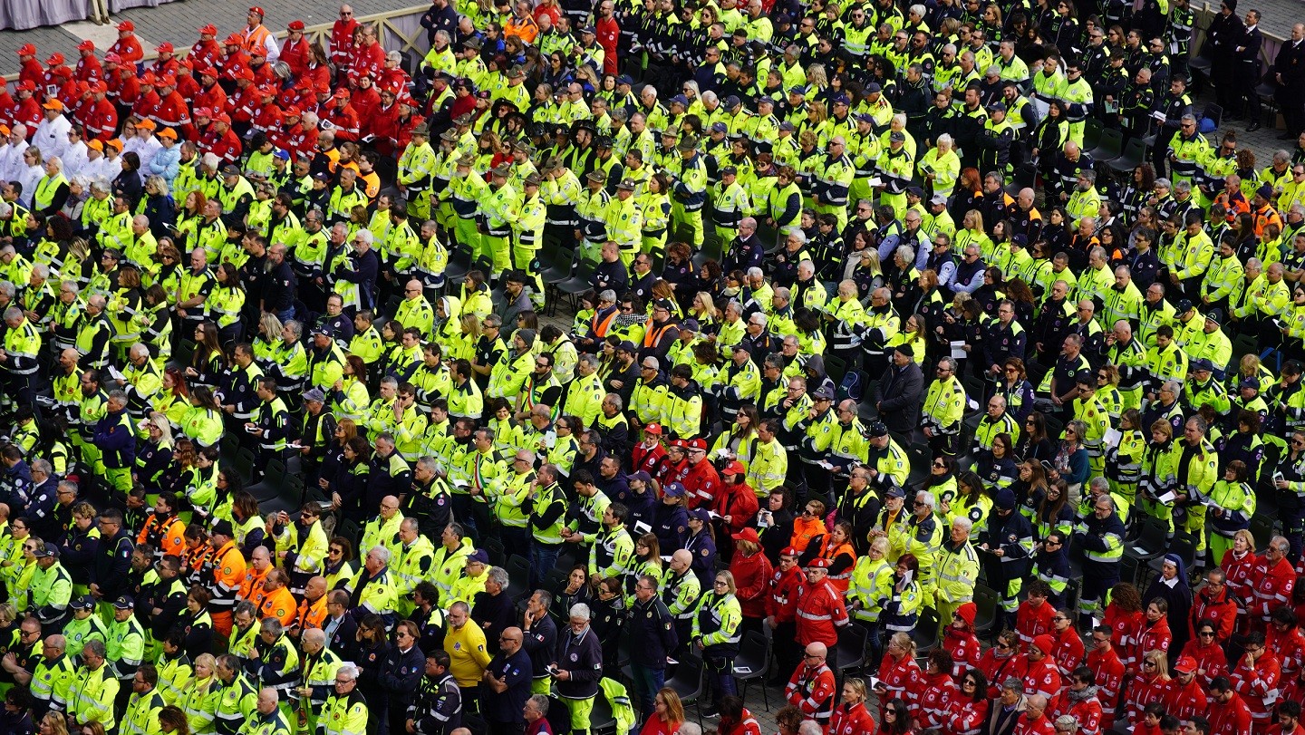 peregrinos no Jubileu do Mundo do Voluntariado