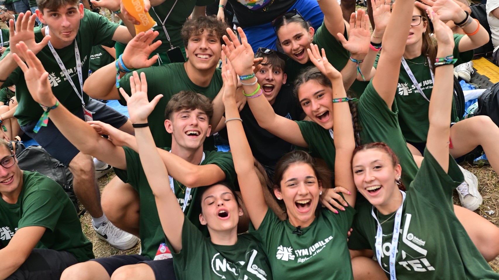 giovani pellegrini durante il Giubileo